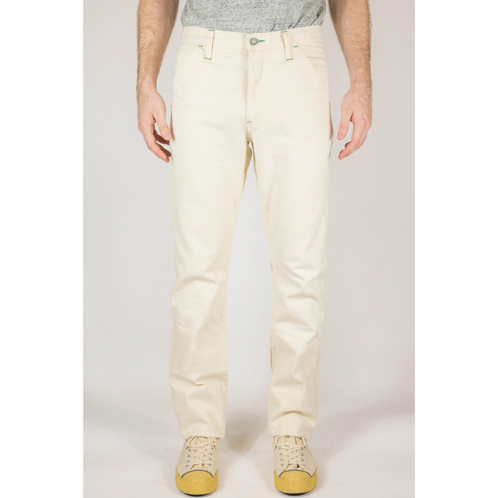 Men's Cream Straight Jeans